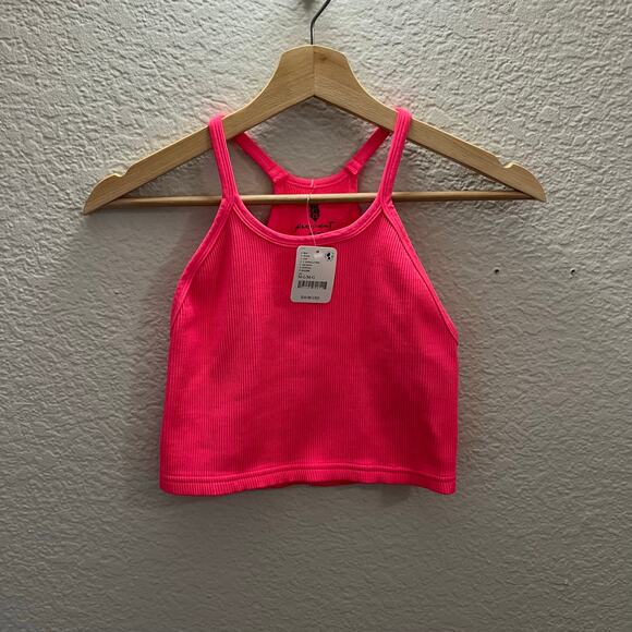NWT Free People Movement Ribbed Racerback Crop Tank Popsicle Pink M/L Activewear - Picture 4 of 8